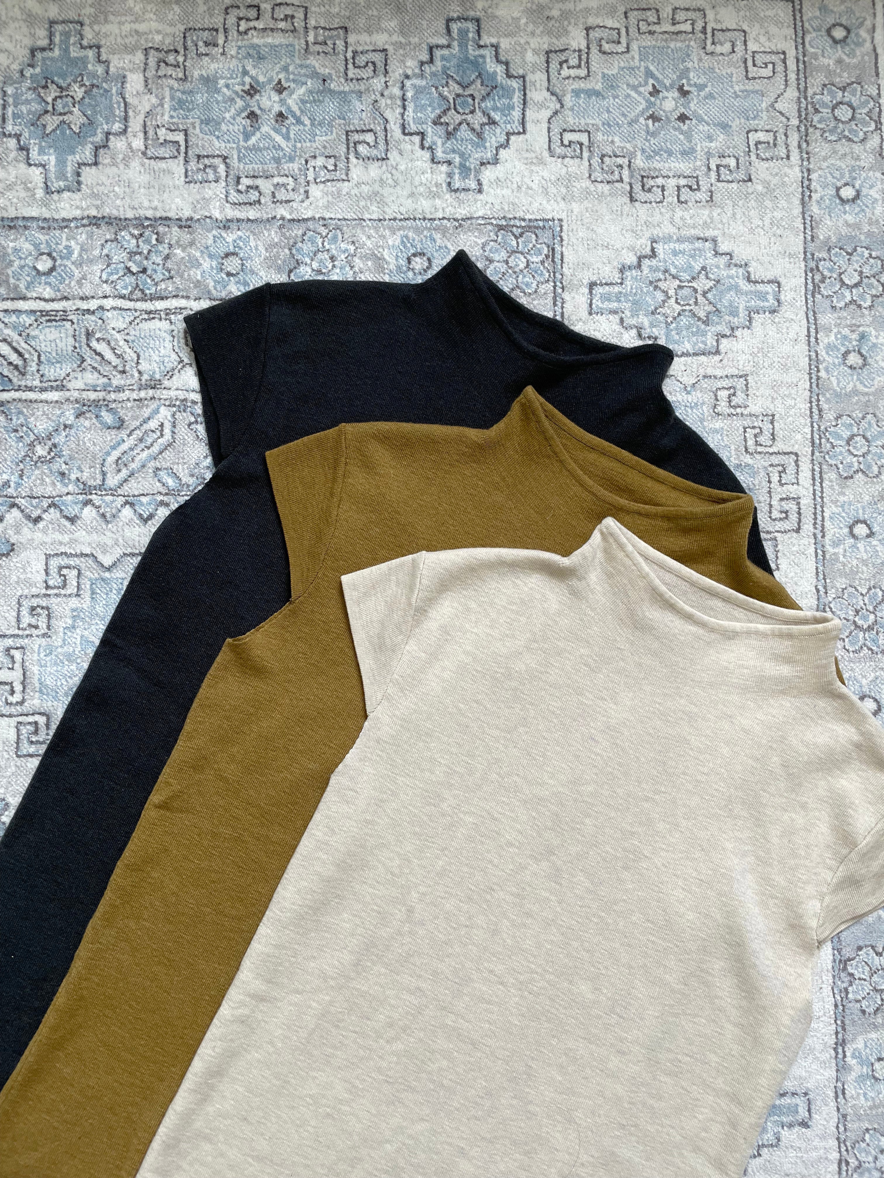 Short-sleeve cashmere merino blended -Grey Top 620 HKD