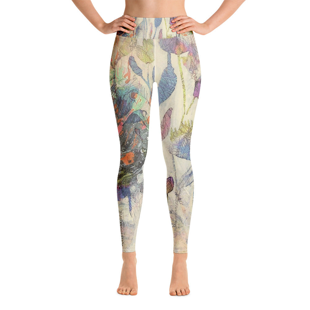 Floral & Feather Active Tights